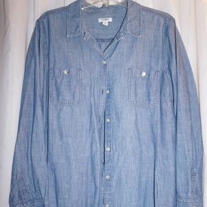 Old Navy; denim, chambray long sleeve